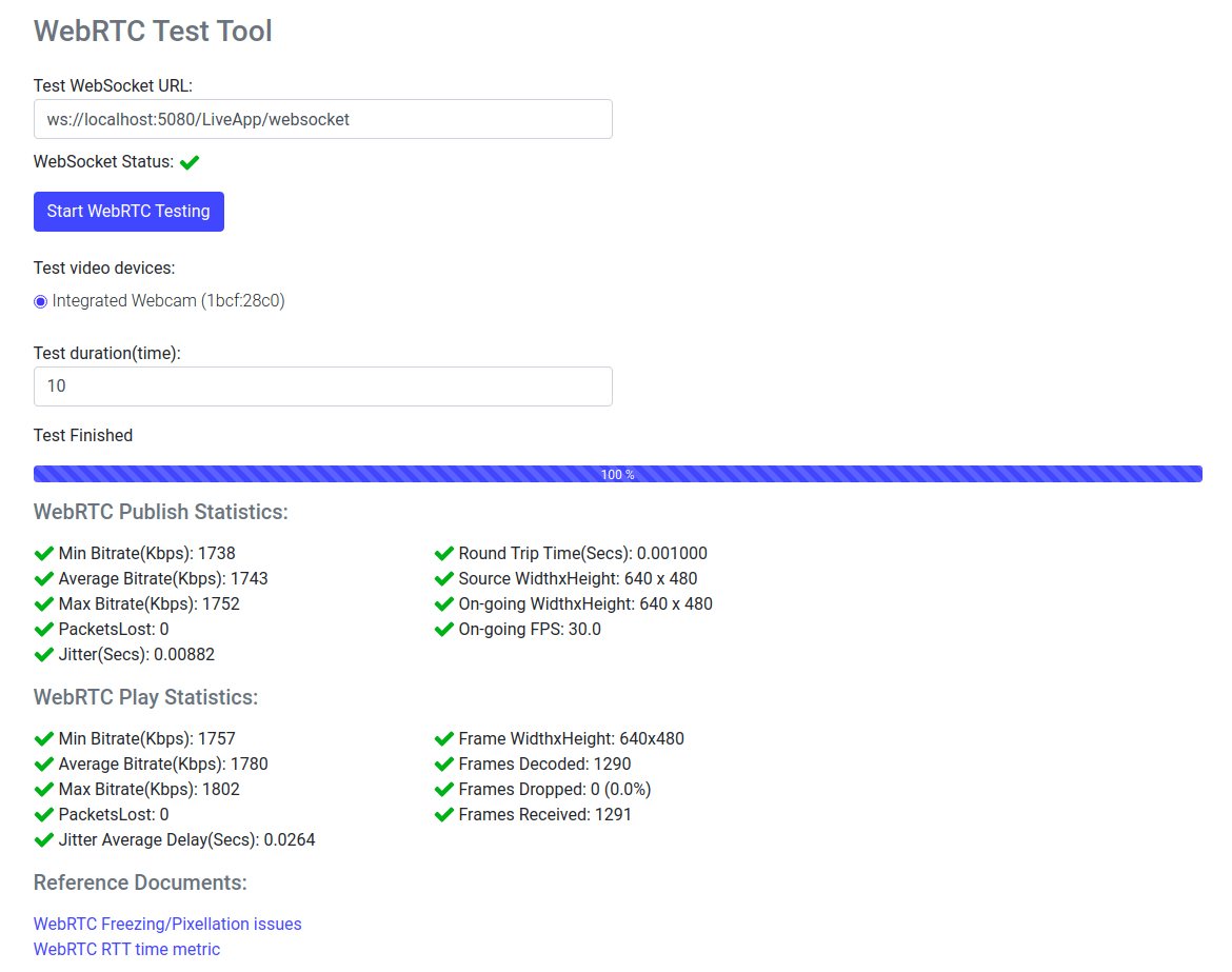ant-media-server-webrtc-network-measurement-test-tool-results