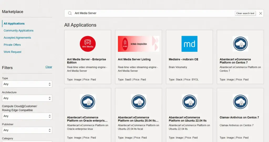 antmedia oracle cloud