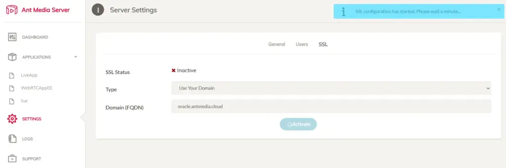 enabling ssl